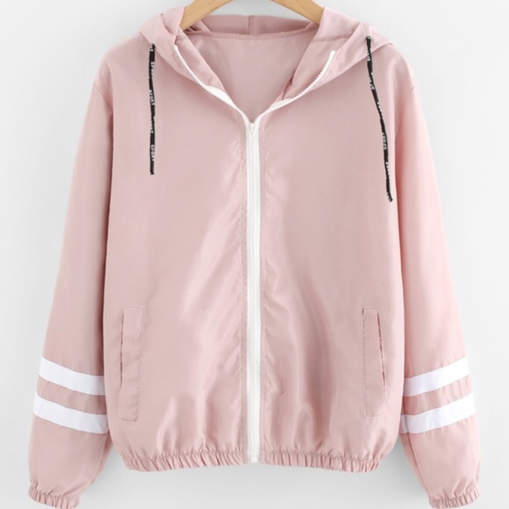 Light pink rain jacket